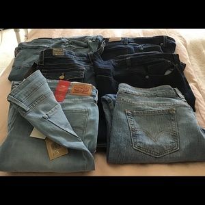 Large lot of Jeans Levi’s, Kut...